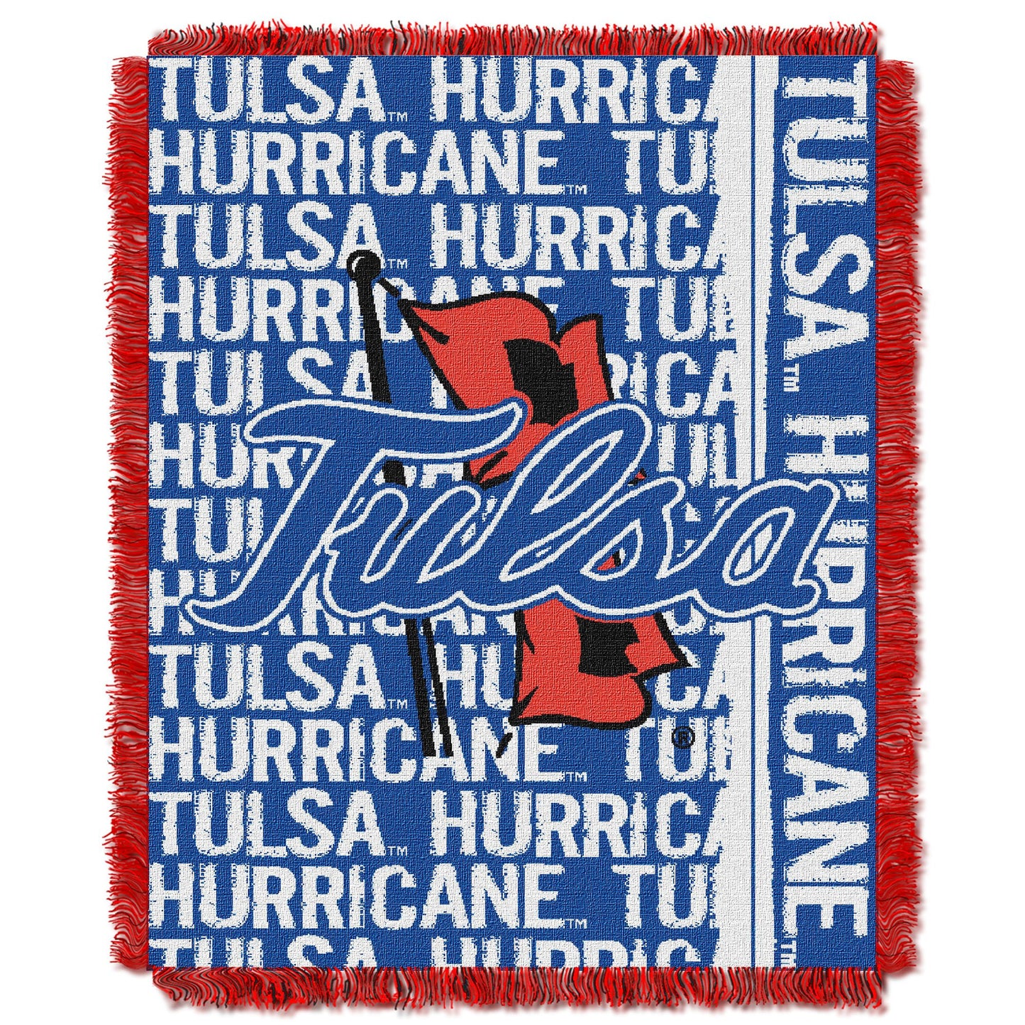 Tulsa OFFICIAL Collegiate "Double Play" Woven Jacquard Throw