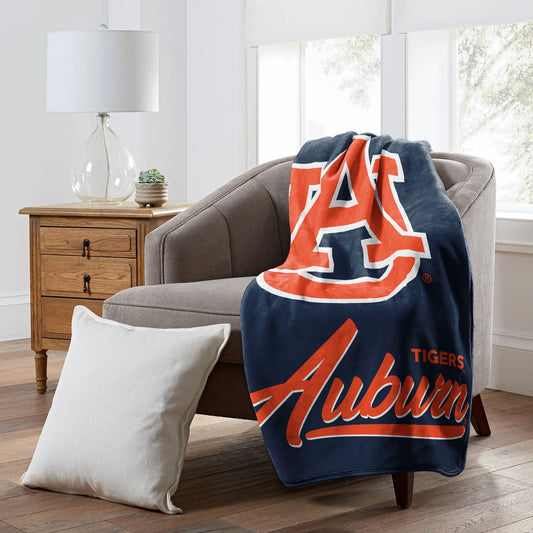 Auburn OFFICIAL NCAA "Signature" Raschel Throw Blanket