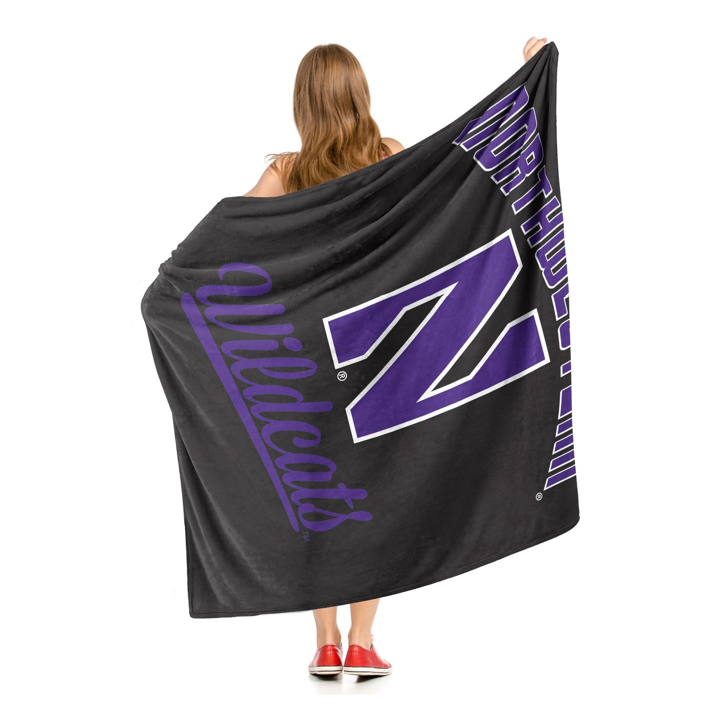 Northwestern OFFICIAL NCAA "Alumni" Silk Touch Throw Blanket; 50" x 60"