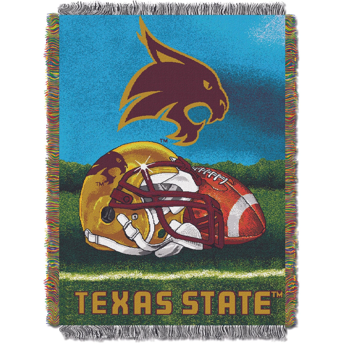 Texas State OFFICIAL Collegiate "Home Field Advantage" Woven Tapestry Throw