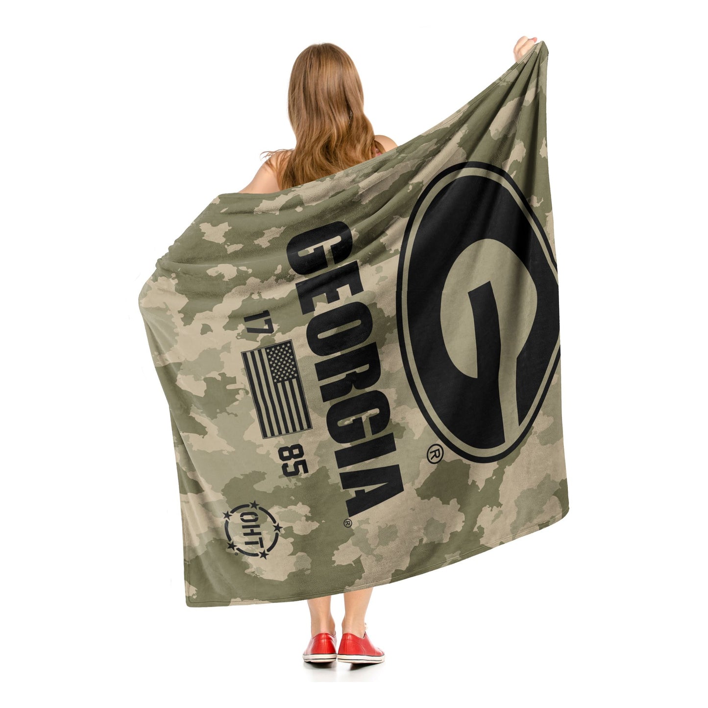 Georgia OFFICIAL NCAA OHT "Special Ops" Silk Touch Throw Blanket; 50" x 60"