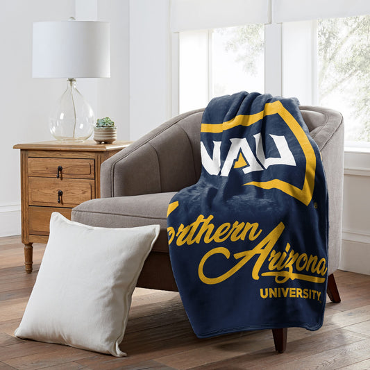 Northern Arizona OFFICIAL NCAA "Signature" Raschel Throw Blanket