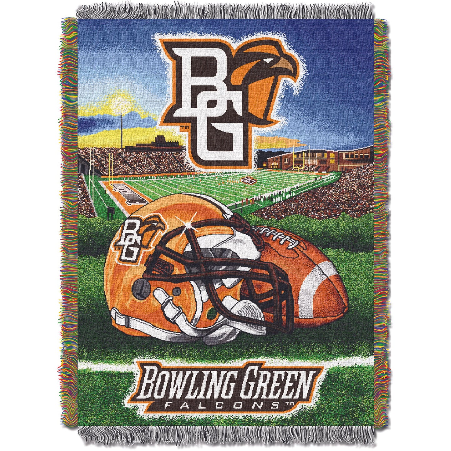 Bowling Green OFFICIAL Collegiate "Home Field Advantage" Woven Tapestry Throw