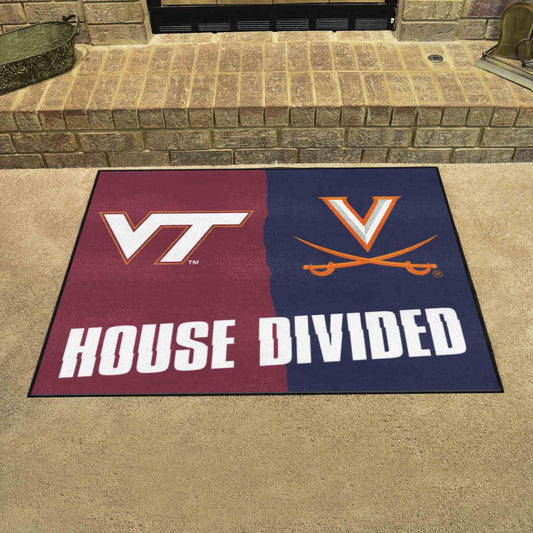 Virginia Tech - Virginia House Divided Rug 33.75"x42.5"
