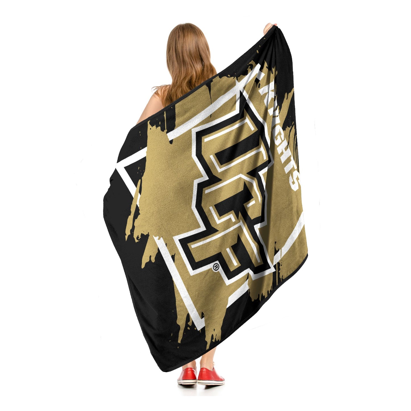 CENTRAL FLORIDA OFFICIAL NCAA "Dimensional" Micro Raschel Throw Blanket; 46" x 60"