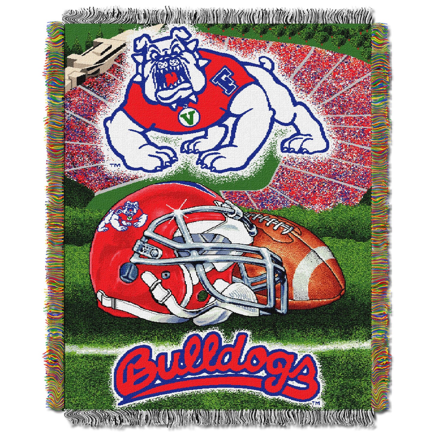 Fresno State OFFICIAL Collegiate "Home Field Advantage" Woven Tapestry Throw