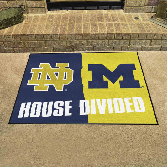 Notre Dame - Michigan House Divided Rug 33.75"x42.5"