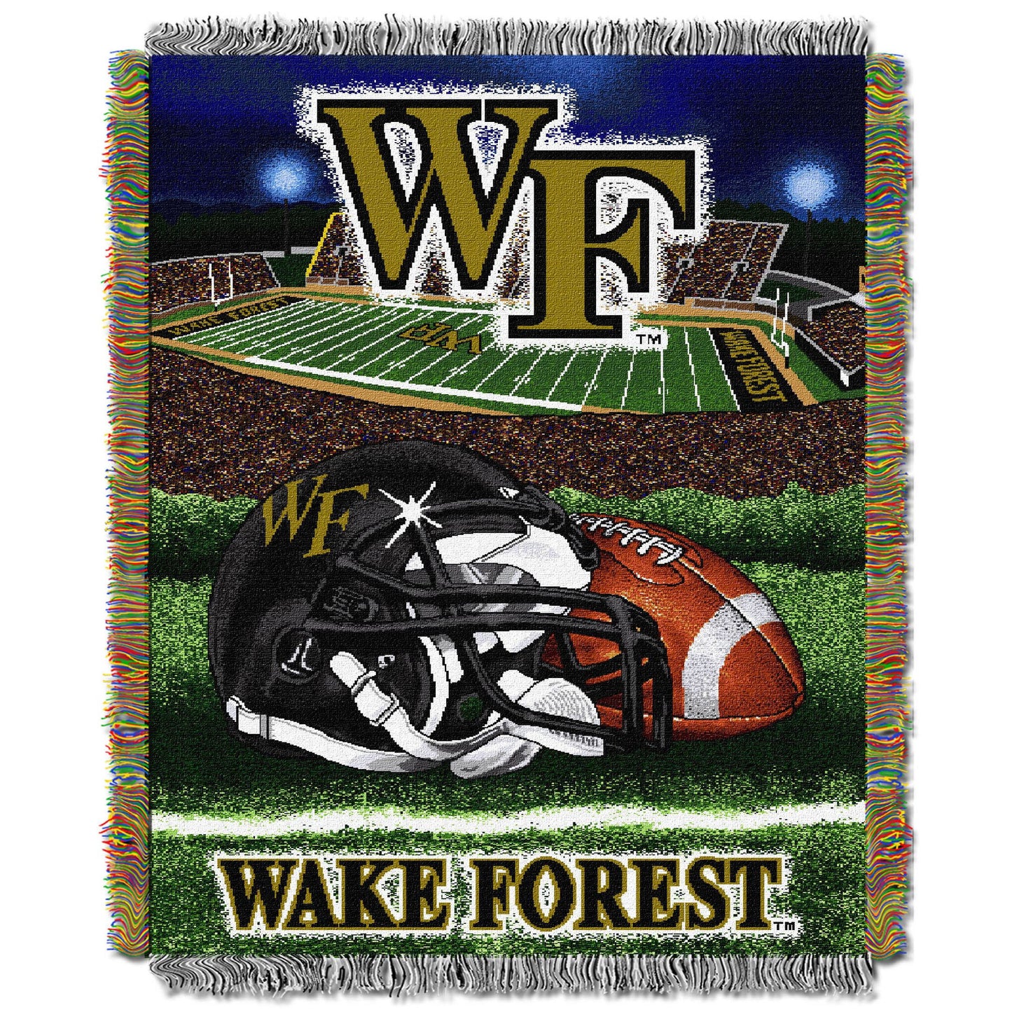 Wake Forest OFFICIAL Collegiate "Home Field Advantage" Woven Tapestry Throw