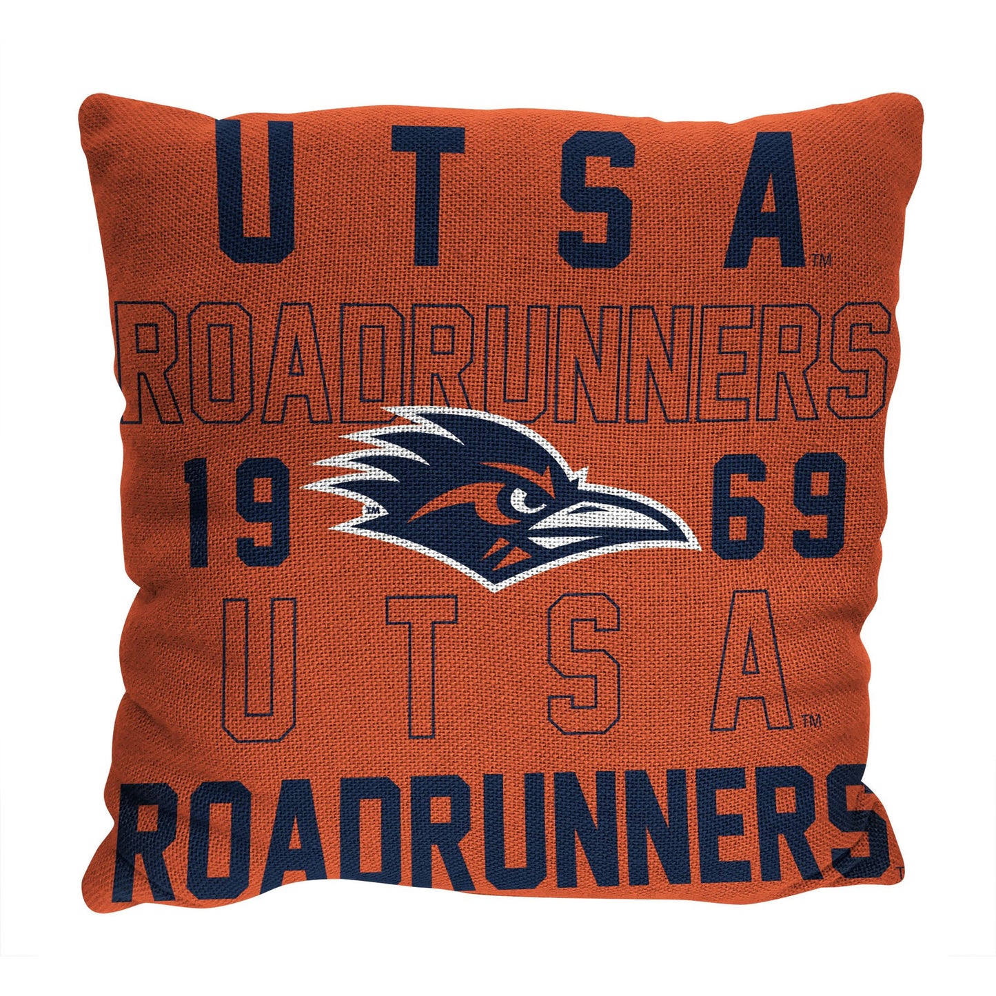 Texas At San Antonio OFFICIAL NCAA "Stacked" Woven Pillow; 20" x 20"