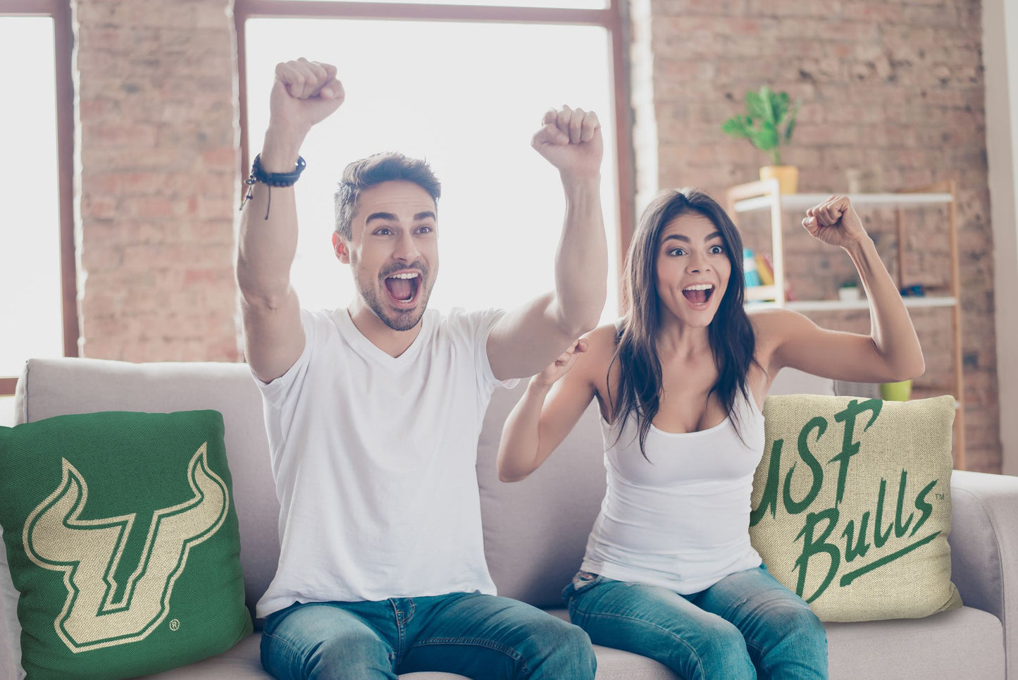 South Florida OFFICIAL NCAA "Invert" Woven Pillow; 20" x 20"