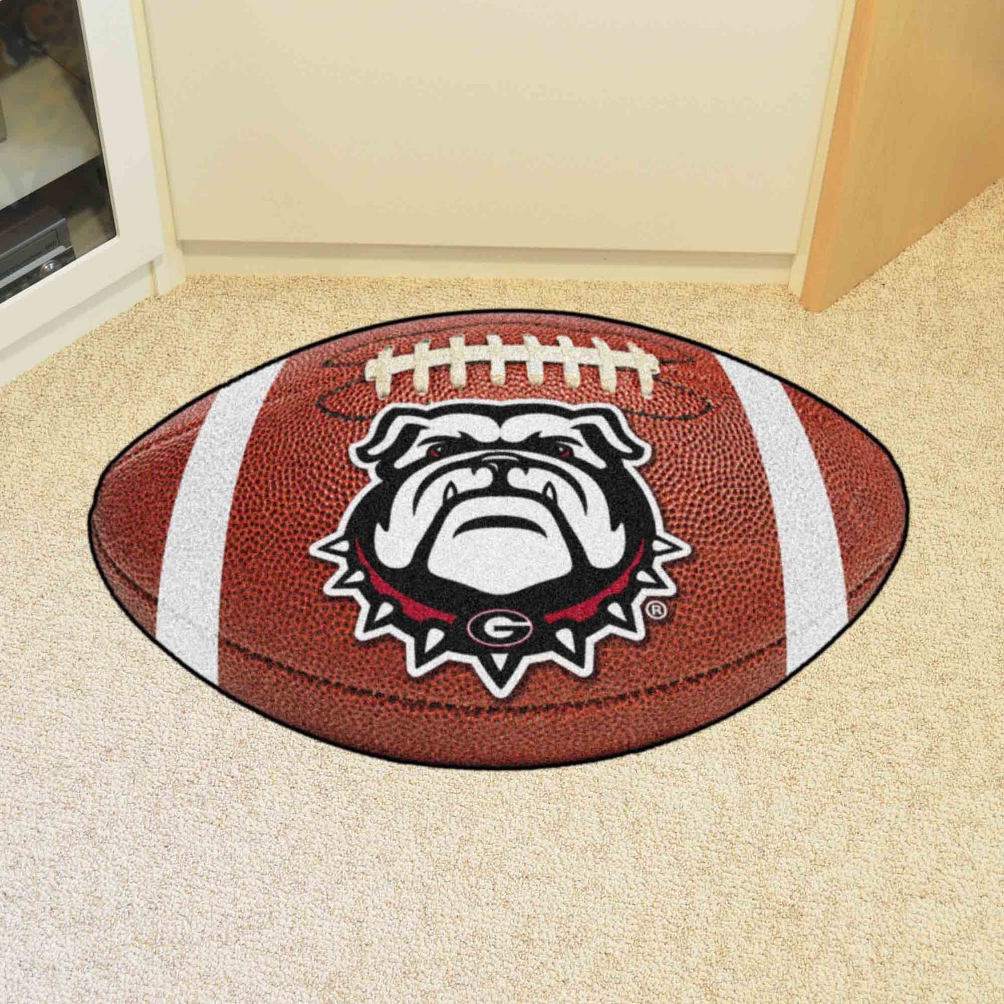 Georgia Black New Bulldog Football Rug 20.5"x32.5"