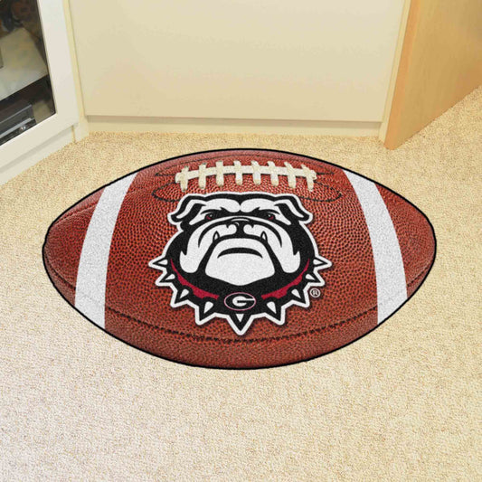Georgia Black New Bulldog Football Rug 20.5"x32.5"