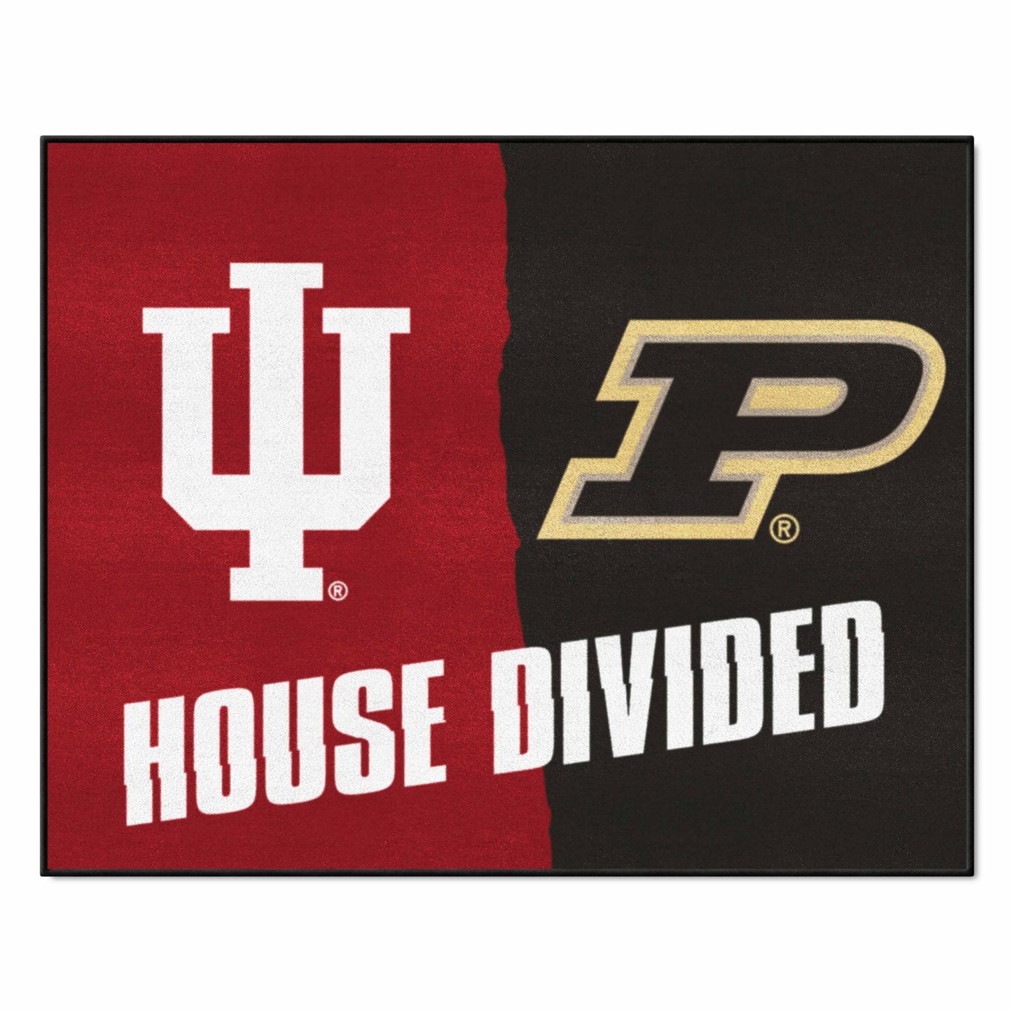 Indiana - Purdue House Divided Rug 33.75"x42.5"