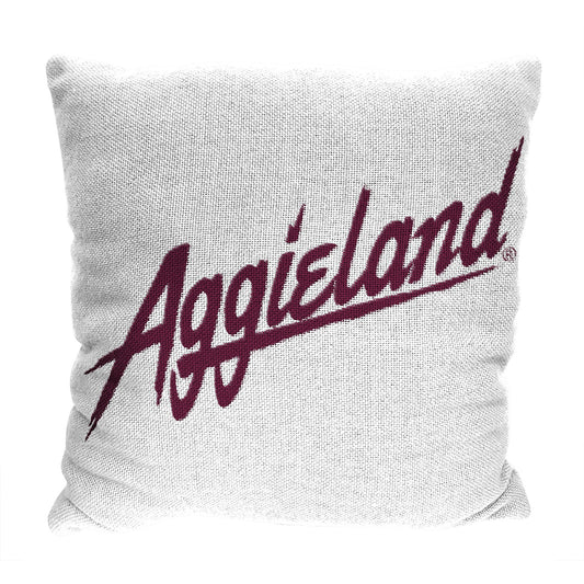 Texas A&M OFFICIAL NCAA "Invert" Woven Pillow; 20" x 20"