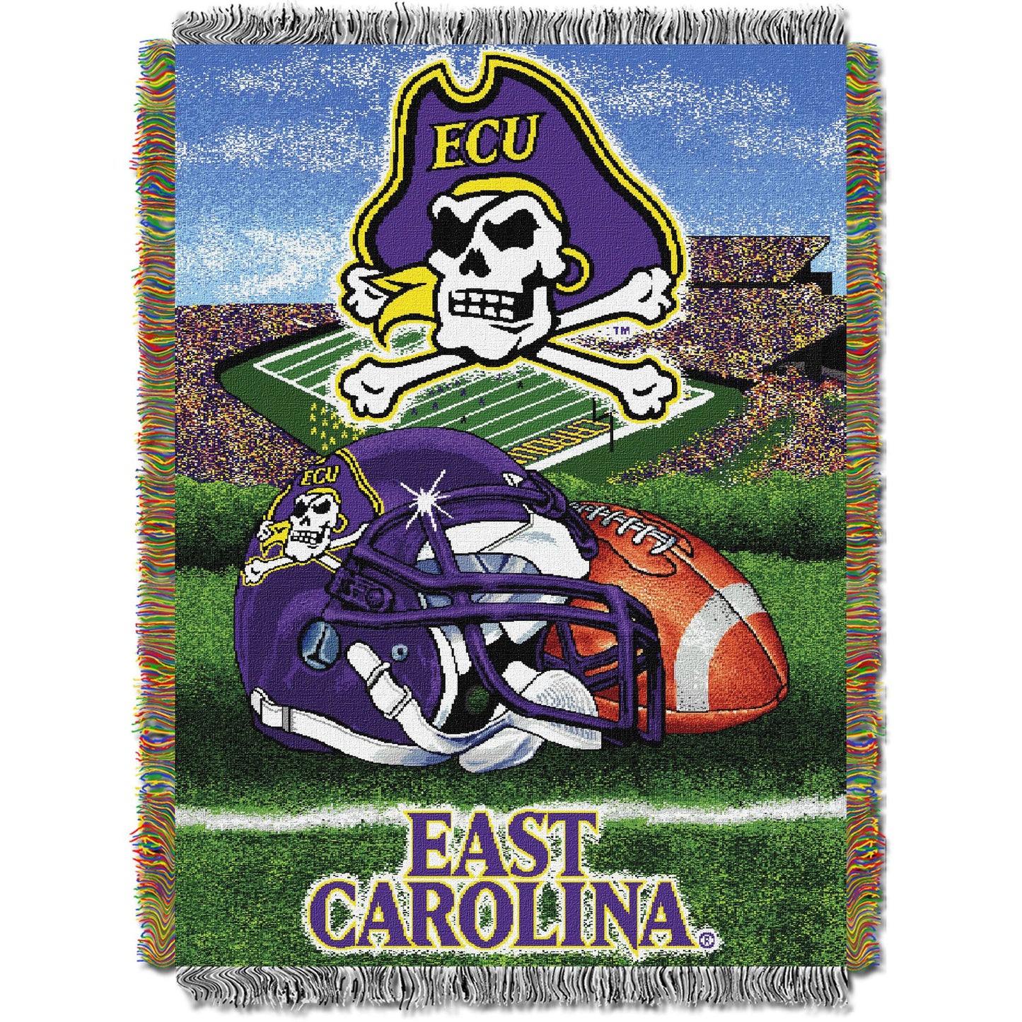 East Carolina OFFICIAL Collegiate "Home Field Advantage" Woven Tapestry Throw