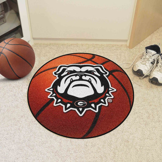 Georgia Black New Bulldog Basketball Mat 27" diameter