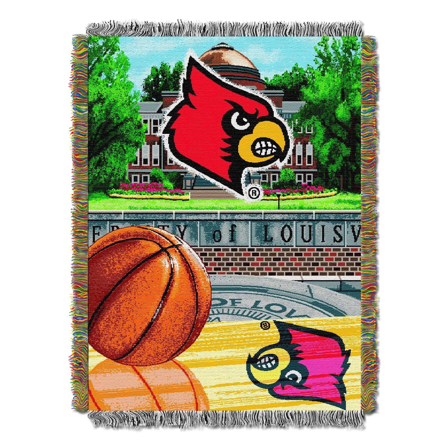 Louisville OFFICIAL Collegiate "Home Field Advantage" Woven Tapestry Throw
