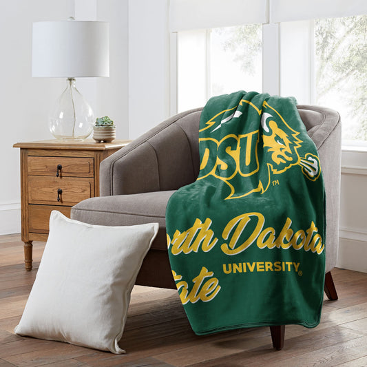North Dakota State OFFICIAL NCAA "Signature" Raschel Throw Blanket