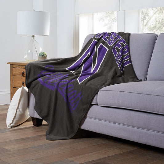 Northwestern OFFICIAL NCAA "Alumni" Silk Touch Throw Blanket; 50" x 60"