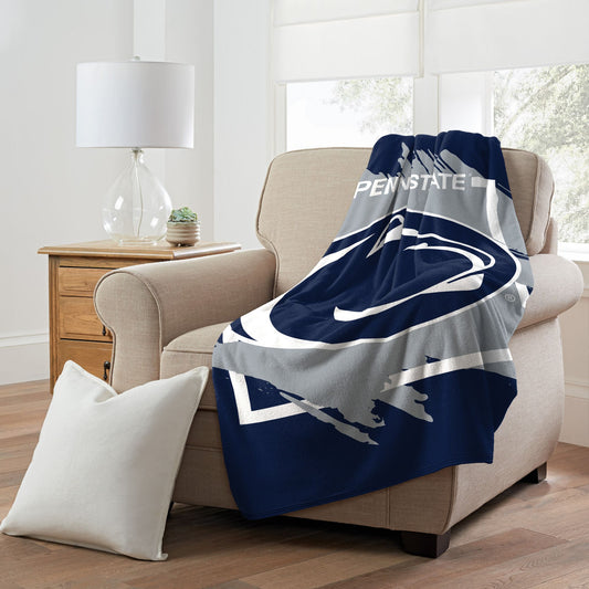 PENN STATE OFFICIAL NCAA "Halftone" Micro Raschel Throw Blanket; 46" x 60"