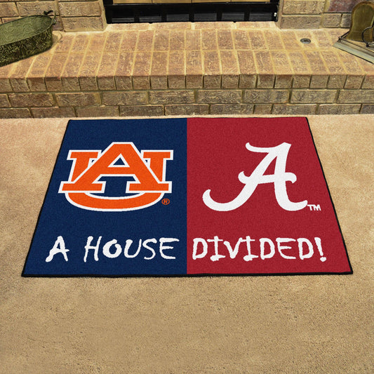 Alabama - Auburn House Divided Rug 33.75"x42.5"