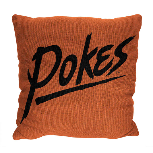 Oklahoma State OFFICIAL NCAA "Invert" Woven Pillow; 20" x 20"