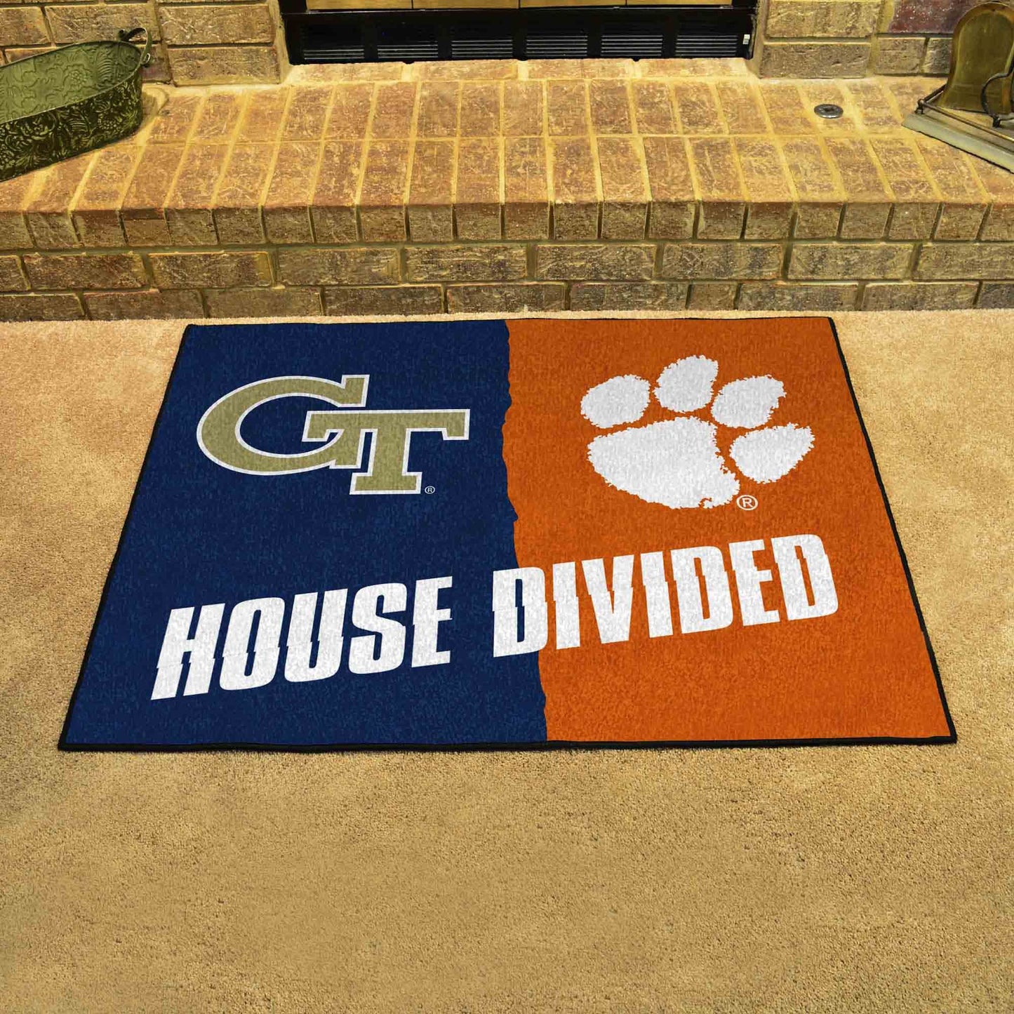 Georgia Tech - Clemson House Divided Rug 33.75"x42.5"