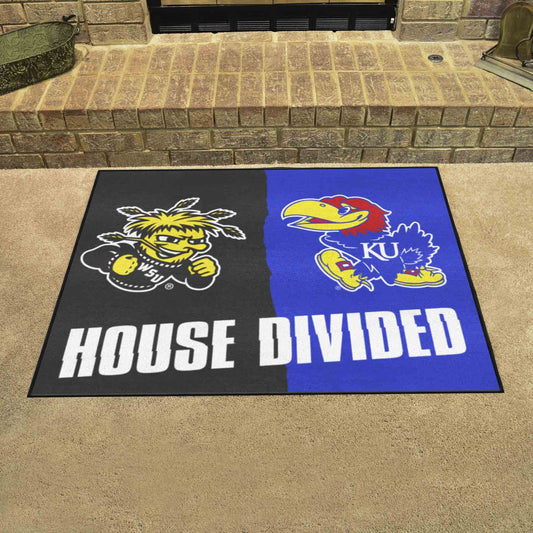 Wichita State - Kansas House Divided Rug 33.75"x42.5"
