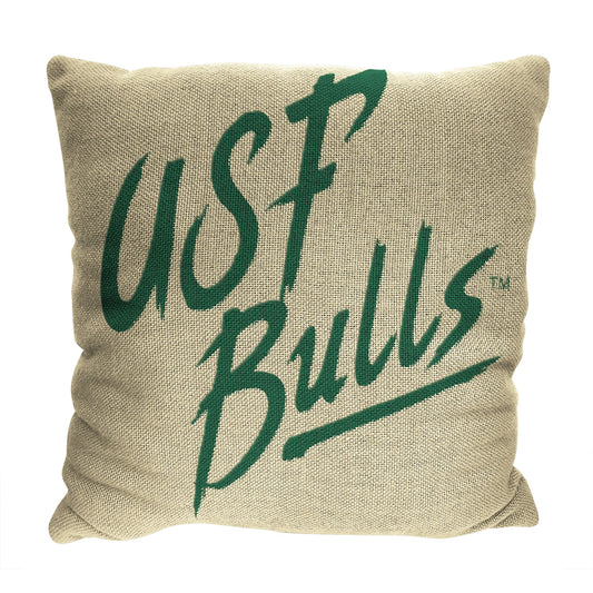 South Florida OFFICIAL NCAA "Invert" Woven Pillow; 20" x 20"