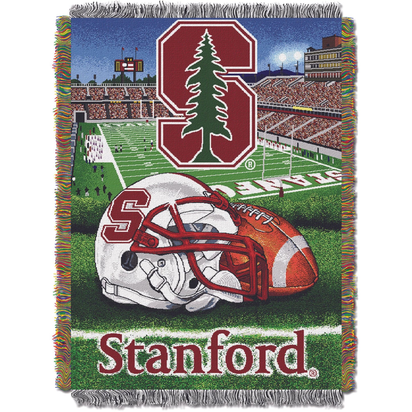 Stanford OFFICIAL Collegiate "Home Field Advantage" Woven Tapestry Throw