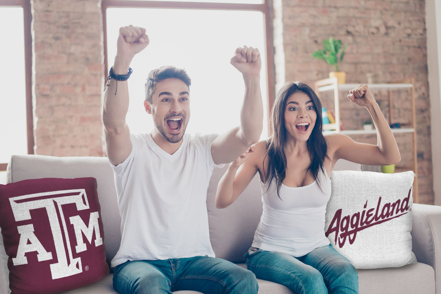 Texas A&M OFFICIAL NCAA "Invert" Woven Pillow; 20" x 20"