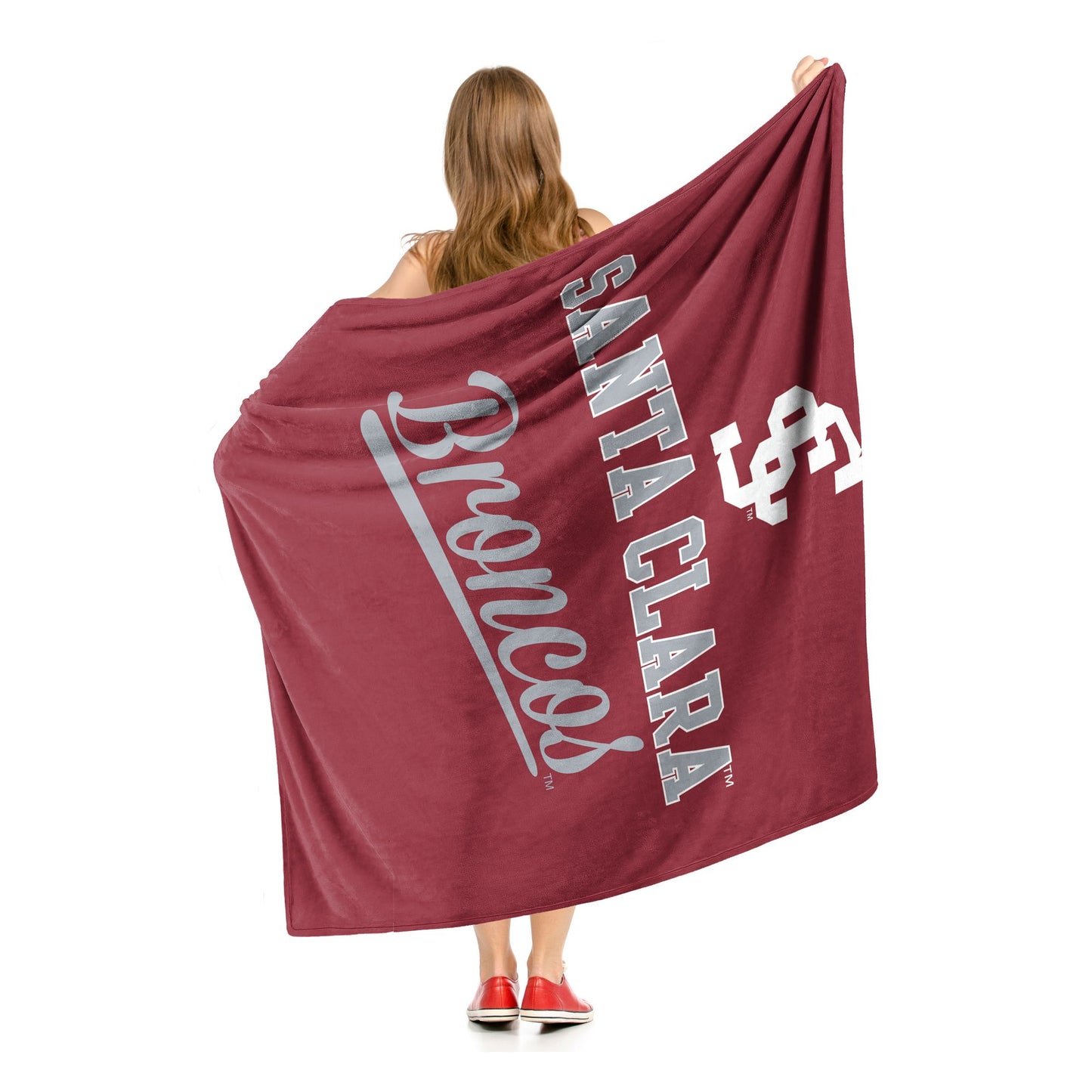 Santa Clara OFFICIAL NCAA "Alumni" Silk Touch Throw Blanket; 50" x 60"