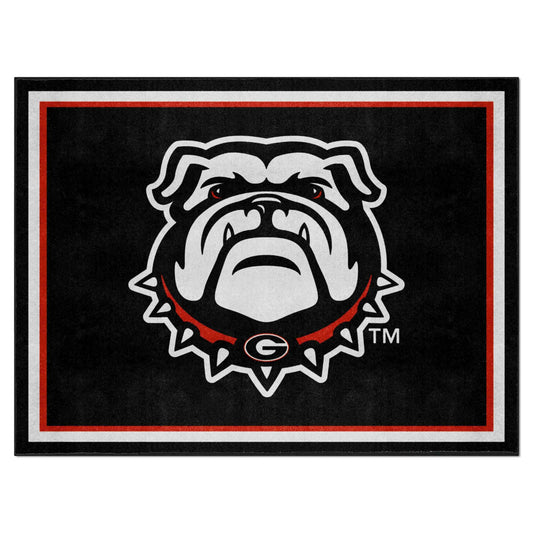 Georgia Black New Bulldog 8'x10' Rug