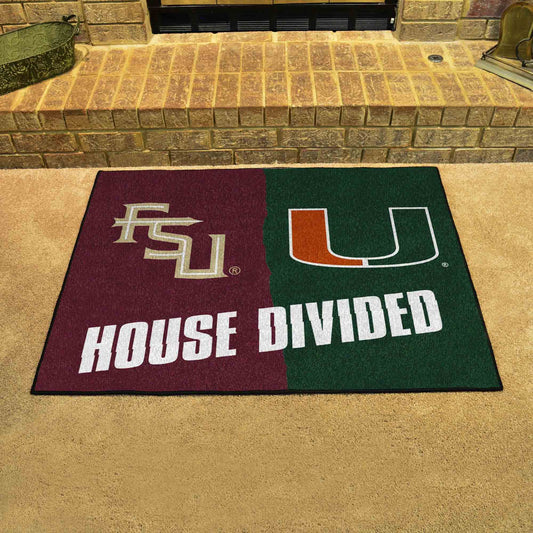 Florida State - Miami House Divided Rug 33.75"x42.5"