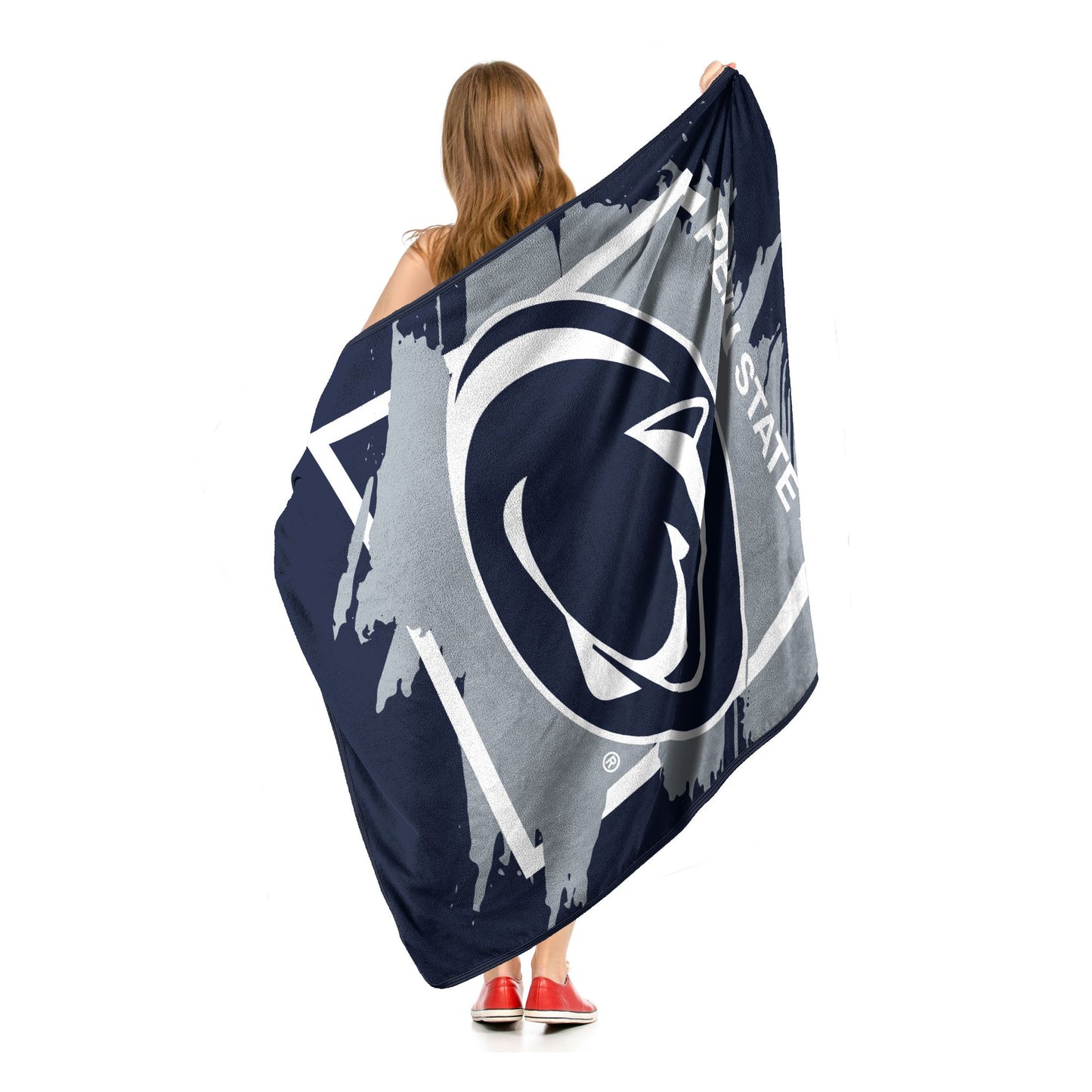 PENN STATE OFFICIAL NCAA "Halftone" Micro Raschel Throw Blanket; 46" x 60"