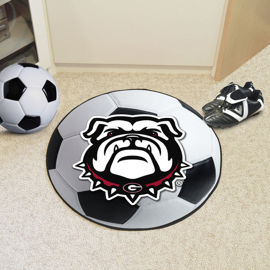 Georgia Black New Bulldog Soccer Ball Mat 27" diameter