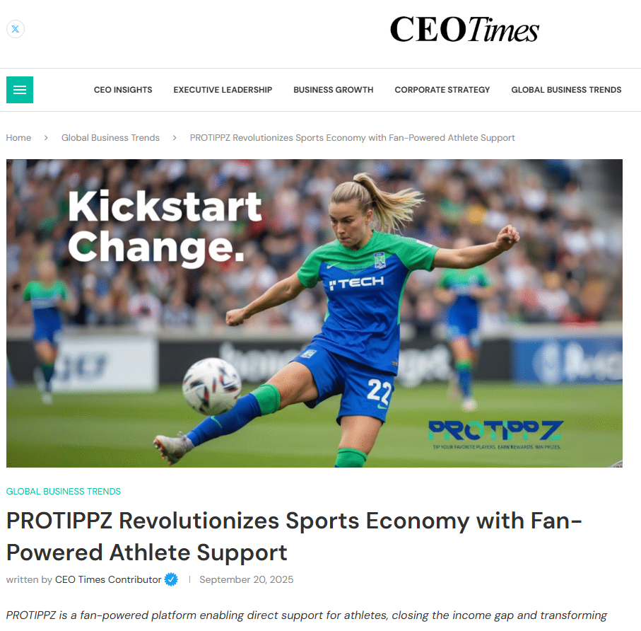 PROTIPPZ Revolutionizes Sports Economy with Fan-Powered Athlete Support