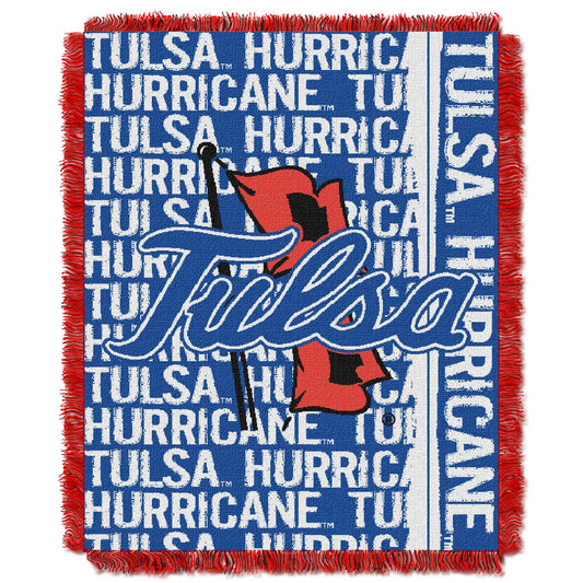 Tulsa OFFICIAL Collegiate "Double Play" Woven Jacquard Throw