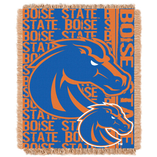 Boise State OFFICIAL Collegiate "Double Play" Woven Jacquard Throw