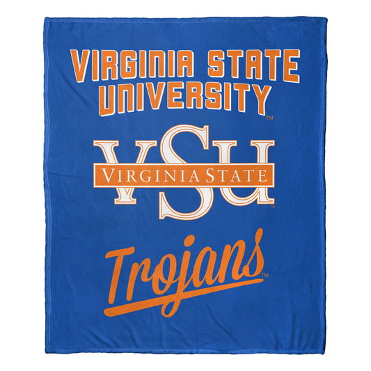 Virginia State Trojans OFFICIAL NCAA "Alumni" Silk Touch Throw Blanket; 50" x 60"