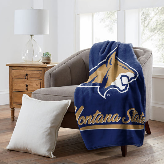 Montana State OFFICIAL NCAA "Signature" Raschel Throw Blanket