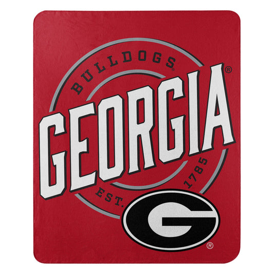 Georgia OFFICIAL NCAA "Campaign" Fleece Throw Blanket; 50" x 60"