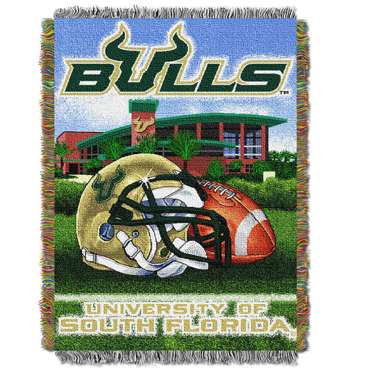 South Florida OFFICIAL Collegiate "Home Field Advantage" Woven Tapestry Throw
