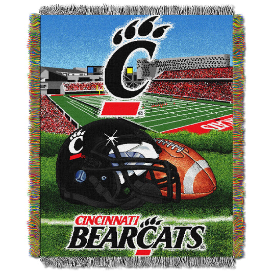 Cincinnati OFFICIAL Collegiate "Home Field Advantage" Woven Tapestry Throw