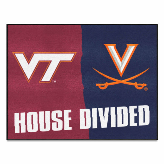 Virginia Tech - Virginia House Divided Rug 33.75"x42.5"