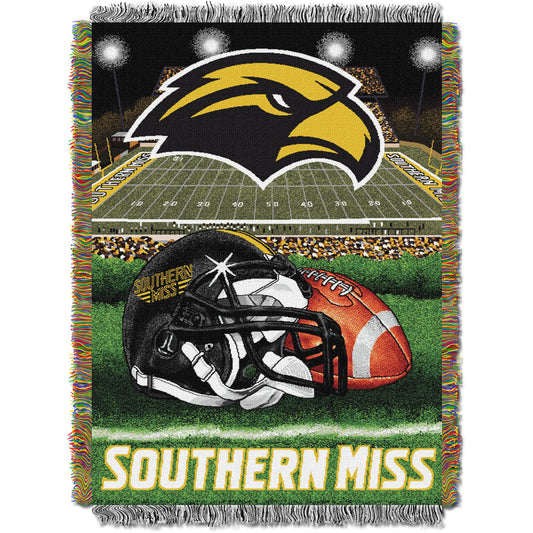 Southern Mississippi OFFICIAL Collegiate "Home Field Advantage" Woven Tapestry Throw