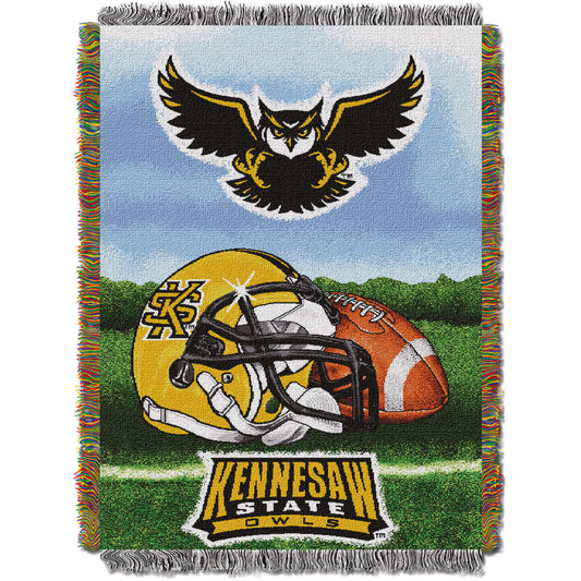 Kennesaw State OFFICIAL Collegiate "Home Field Advantage" Woven Tapestry Throw