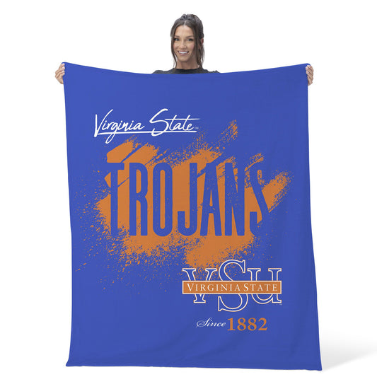 NCAA Virginia State Tradition Silk Touch Throw Blanket 50x60 Inches