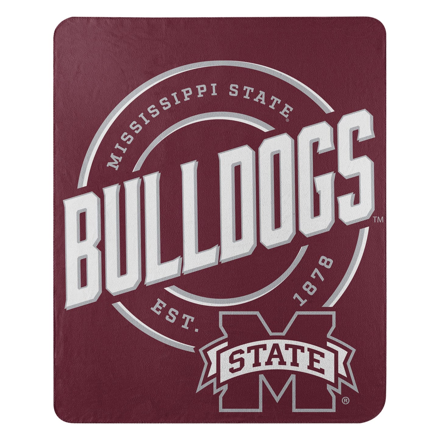 Mississippi State OFFICIAL NCAA "Campaign" Fleece Throw Blanket; 50" x 60"