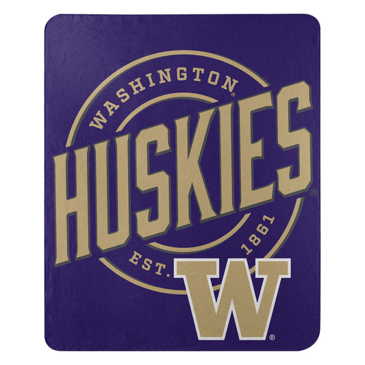 Washington OFFICIAL NCAA "Campaign" Fleece Throw Blanket; 50" x 60"
